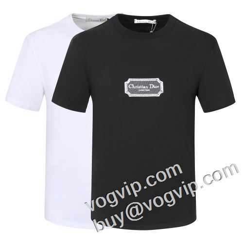 DIORスーパーコピー新作入荷2023 ディオール偽物ブランド半袖Tシャツ2色可選 激安大特価得価