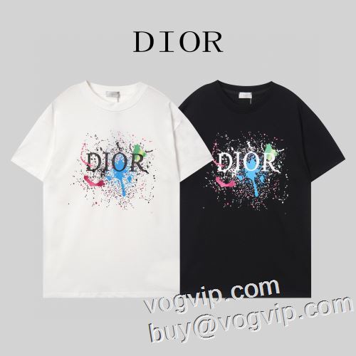 2023 半袖Tシャツ 細身のシルエット ディオール DIORコピー 2色可選 ファッション 人気