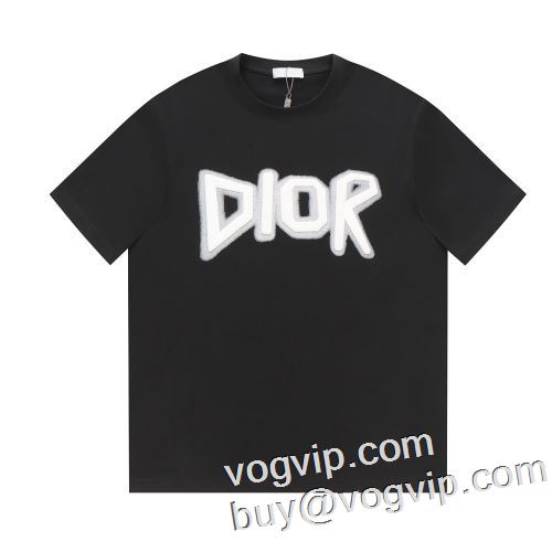 着回し度抜群 ディオールコピー ブランド DIOR 半袖Tシャツ 2色可選 大人気再登場