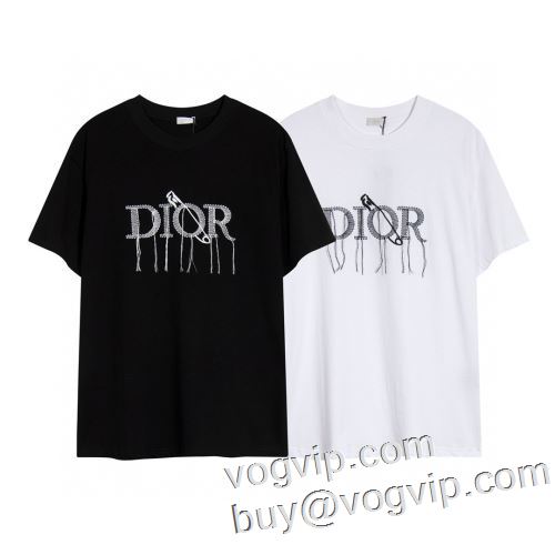 2023 業界高品質スーパーコピー ディオール DIOR 細身のシルエット 重宝するアイテム 半袖Tシャツ 2色可選