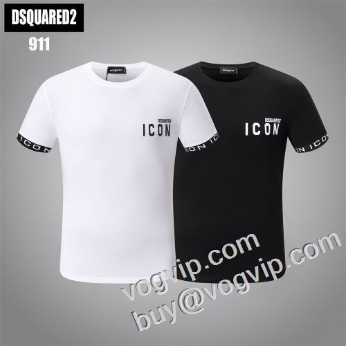 2023新作入荷 DSQUARED2ブランドコピー半袖Tシャツ2色可選 新作入荷100%新品ディースクエアードコピー