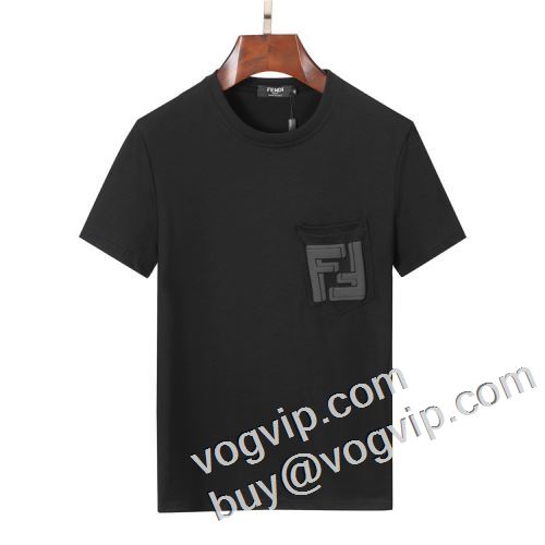  FENDIコピーブランド最安値2023 低価直輸入専門店フェンディ偽物ブランド半袖Tシャツ2色可選