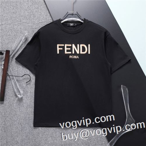 超激得大人気 フェンディ FENDI業界高品質スーパーコピー 2023 通気性に優れた 半袖Tシャツ 2色可選
