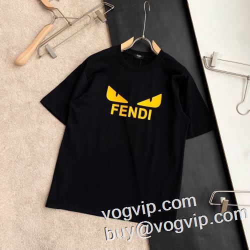 フェンディ FENDI 2色可選 2023 品質保証定番人気 スーパーコピー激安市場直営店 半袖Tシャツ 吸汗速乾