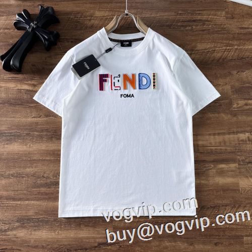 セレブ愛用の超人気商品 フェンディスーパーコピー FENDI 2023 着心地満点 2色可選 半袖Tシャツ