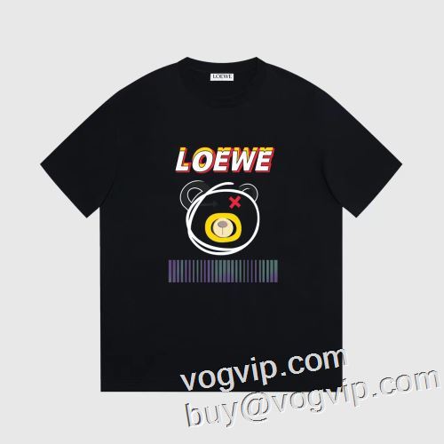 ロエベスーパーコピー LOEWE 肌触りのいい 2023春夏 半袖Tシャツ 2色可選 しわになりにくい