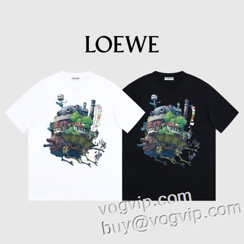 大絶賛！ロエベコピー LOEWE 2023春夏 半袖Tシャツ 乾きやすい 2色可選