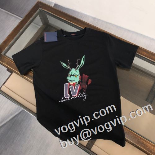 お買い得高品質LOUIS VUITTONブランド コピー 2023最新入荷ルイ ヴィトン偽物ブランド 半袖Tシャツ2色可選