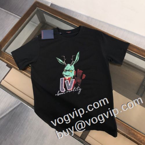 お買い得高品質LOUIS VUITTONブランド コピー 2023最新入荷ルイ ヴィトン偽物ブランド 半袖Tシャツ2色可選