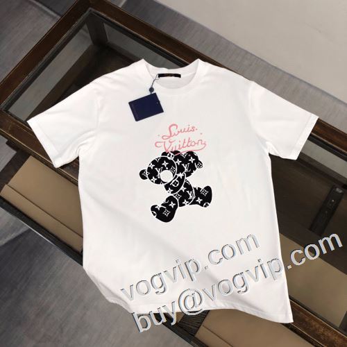 歓迎なレットショップ LOUIS VUITTONブランドコピー2023春夏季新作 半袖Tシャツルイ ヴィトンコピー2色可選 格安通販