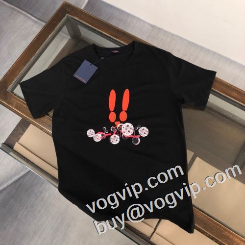 有名人の愛用品 ルイ ヴィトン偽物ブランド半袖Tシャツ2色可選人気定番2023 LOUIS VUITTONスーパーコピー 値下げ！