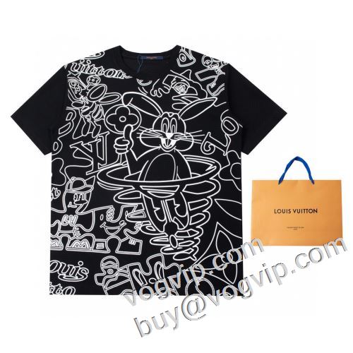 好評品 LOUIS VUITTONブランド 偽物 通販 新作入荷2023ルイ ヴィトン偽物ブランド半袖Tシャツ2色可選 