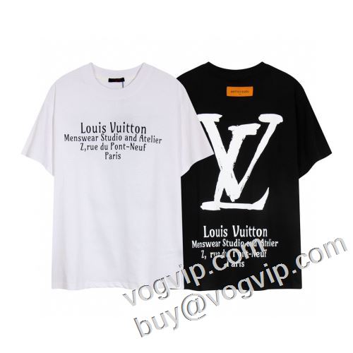 2023年春夏新作ルイ ヴィトンコピー 新作入荷定番人気 LOUIS VUITTONスーパーコピー 激安半袖Tシャツ2色可選 