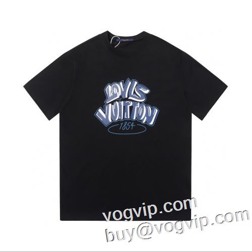 2023春夏 ◆モデル愛用◆ ルイ ヴィトンブランドスーパーコピー LOUIS VUITTON しわになりにくい 半袖Tシャツ 2色可選