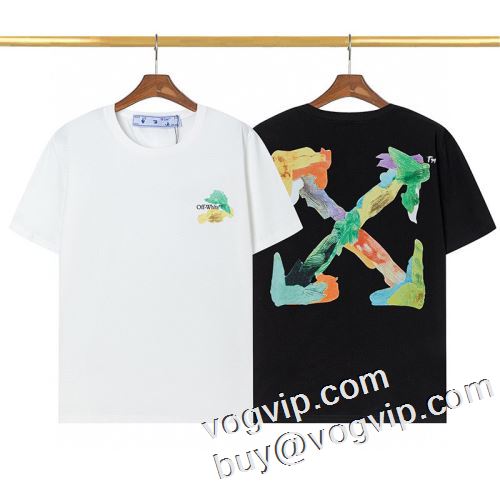 お得最新作オフホワイトスーパーコピー 激安 2023春夏季新作 OFF-WHITE ブランドコピー半袖Tシャツ2色可選 