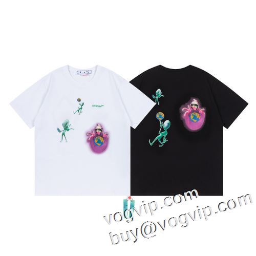 新商品OFF-WHITEブランドコピー 2023年春夏新作 オフホワイトブランドスーパーコピー半袖Tシャツ2色可選数量限定お買い得