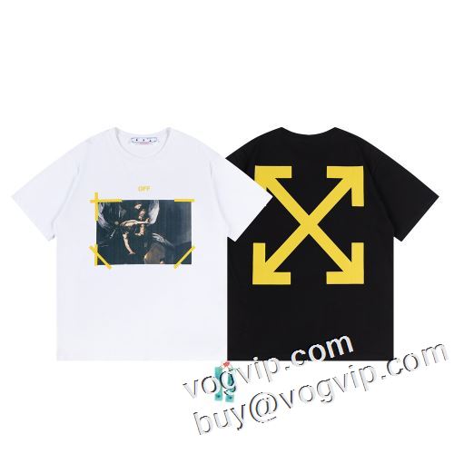 着心地よい オフホワイトスーパーコピー 激安半袖Tシャツ2色可選 2023最新入荷 OFF-WHITE ブランド 偽物 通販優れた品質