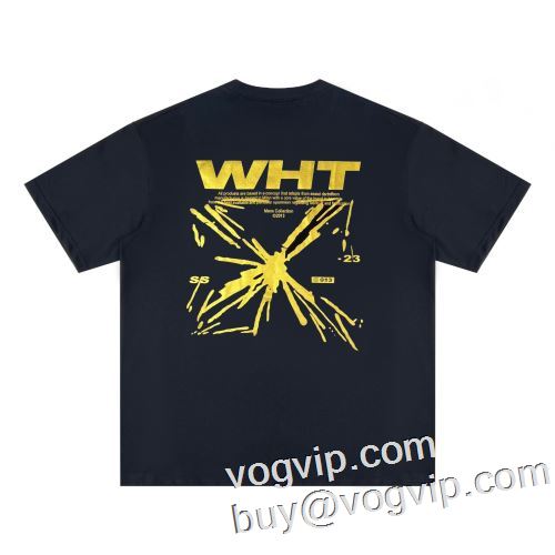 超人気な専門店激安大特価2023 OFF-WHITE オフホワイトブランドスーパーコピー半袖Tシャツ 2色可選 