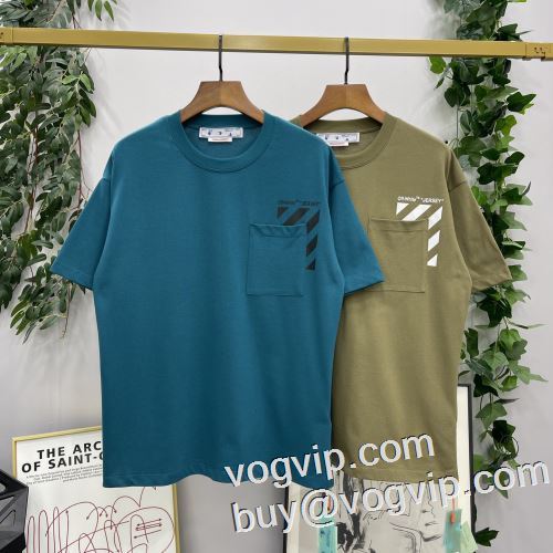 大人気なレットショップオフホワイト偽物ブランド 半袖Tシャツ 2色可選 OFF-WHITE ブランド コピー驚きの破格値2023