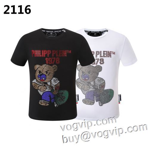  PHILIPP PLEINスーパーコピー 半袖Tシャツ肌触り柔らかく 2色可選 2023最新入荷フィリッププレインスーパーコピー