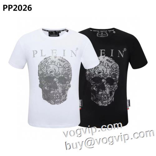 優しいフィット感PHILIPP PLEINスーパーコピー 半袖Tシャツ 2色可選 フィリッププレインコピー 2023最新入荷