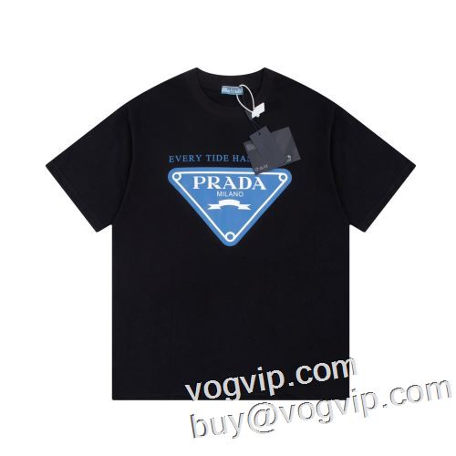 プラダ PRADA 2023春夏に最も需要のある 半袖Tシャツ 2色可選 ブランドスーパーコピー 激安専門店