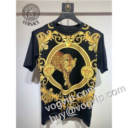 人気専門店VERSACE偽物ブランド 2023年春夏新作ヴェルサーチスーパーコピー 半袖Tシャツ限定セール定番人気