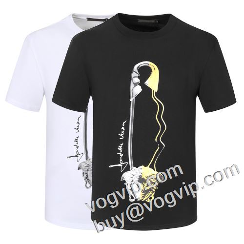 数量限定HOT VERSACEコピー 新作入荷2023 限定セール最新作ヴェルサーチコピー半袖Tシャツ2色可選