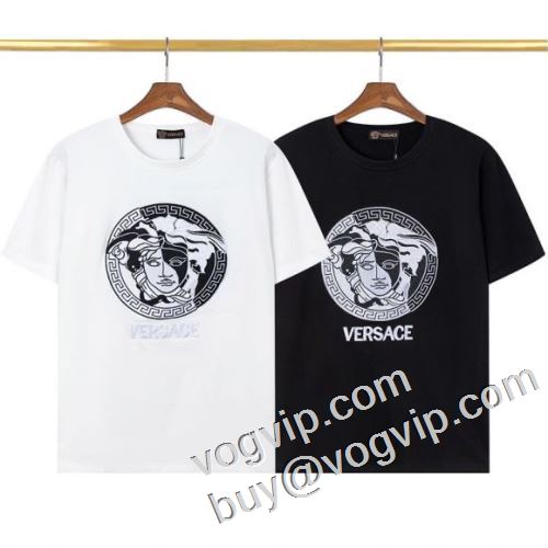 新着品 ヴェルサーチスーパーコピー半袖Tシャツ 2色可選 最安値2023 VERSACE偽物ブランド人気セール新品