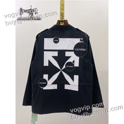 お買い得品 2023秋冬新作 オフホワイト OFF-WHITE コピー ブランド ブルゾン ブルゾン 春 薄手 登山ウェア 秋新作