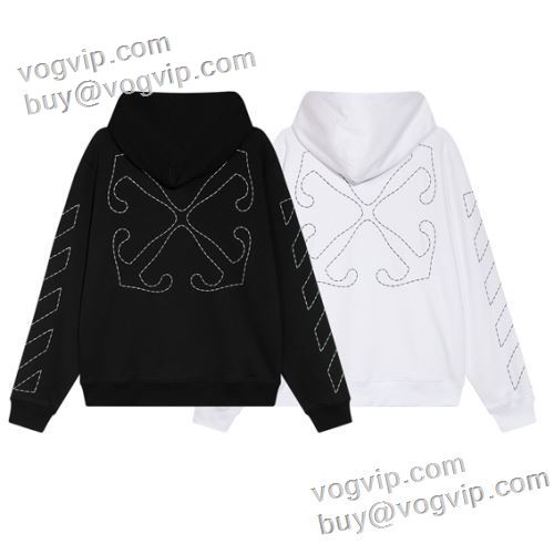 パーカー 2色可選 チノパン 狙える優秀アイテム オフホワイト OFF-WHITE 2023人気販売 ブランド コピー 大きいサイズ 暖かい おしゃれ 大人