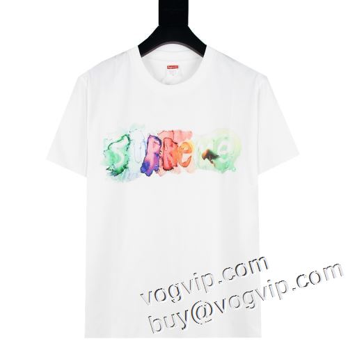 海外セレブ愛用 2023 シュプリーム 半袖Tシャツ 優しいフィット感 Supreme 23SS WATERCOLOR TEE 2色可選 セール中