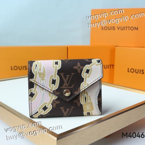 目玉商品 2023 ルイ ヴィトン LOUIS VUITTON ブランドスーパーコピー N40468 “Portefeuille Victorine” 三つ折り財布 小銭入れ 2色可選