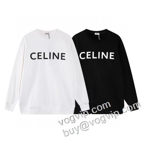 セリーヌスーパーコピー おしゃれに絶大な人気の 2023秋冬季超人気 CELINE カッコいい印象を付ける プルオーバーパーカー 2色可選