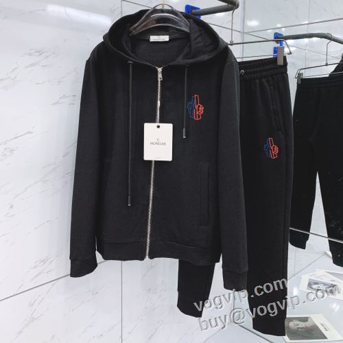 着心地抜群 2023新款 モンクレールブランド 偽物 通販 MONCLER ジャージセット 上下セット 保温効果は抜群 2色可選