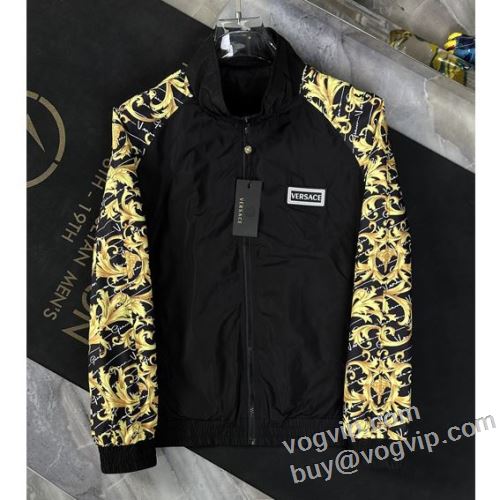 海外セレブ愛用 最高N級ブランドコピー 2023秋冬 ヴェルサーチ VERSACE ブルゾン 撥水加工の施された