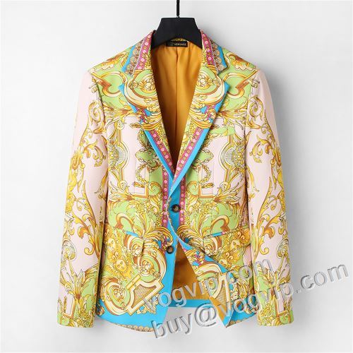 2023 HOT100%新品 ヴェルサーチ VERSACE 優美なお出かけスタイル ブルゾン ダブルスーツ ブランド服 コピー