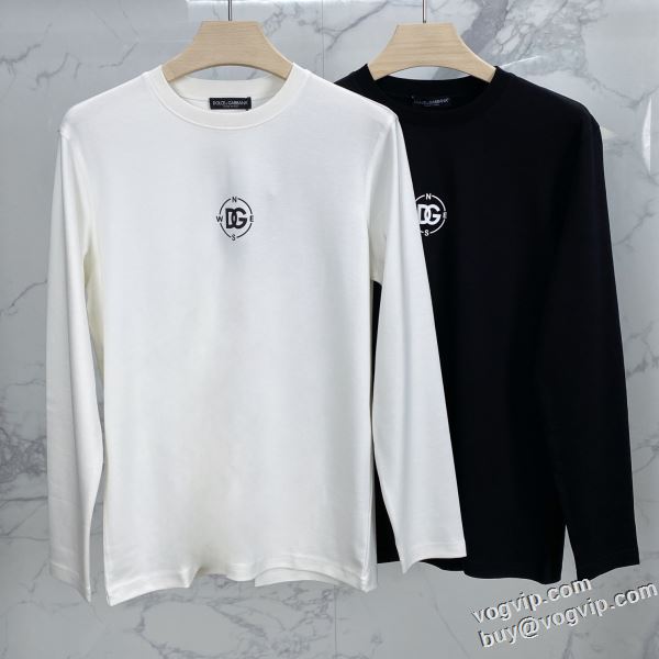 Dolce&Gabbana 偽物ブランド 2024秋冬 ドルチェ&ガッバーナ カジュアル 春 秋 長袖 防風 おしゃれ 長袖Tシャツ 2色可選
