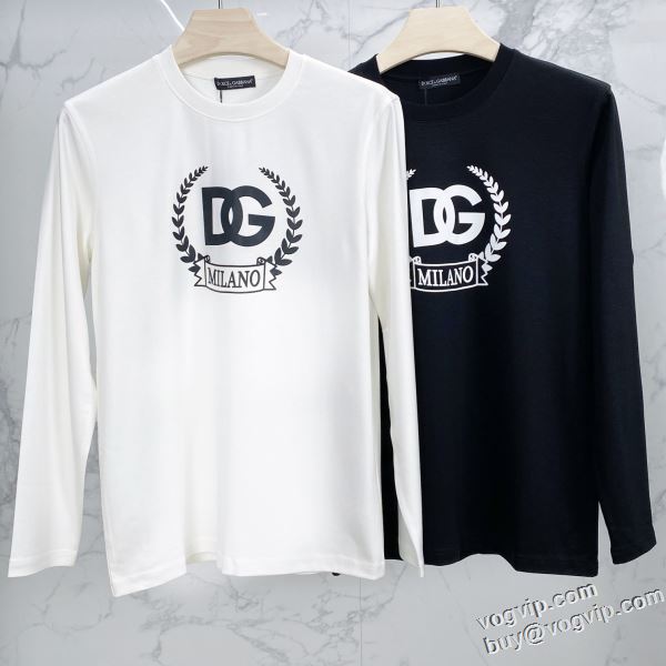 ブランドコピー ドルチェ＆ガッバーナ 2024 大人のおしゃれに 長袖Tシャツ 2色可選 落ち着いた感覚 Dolce&Gabbana