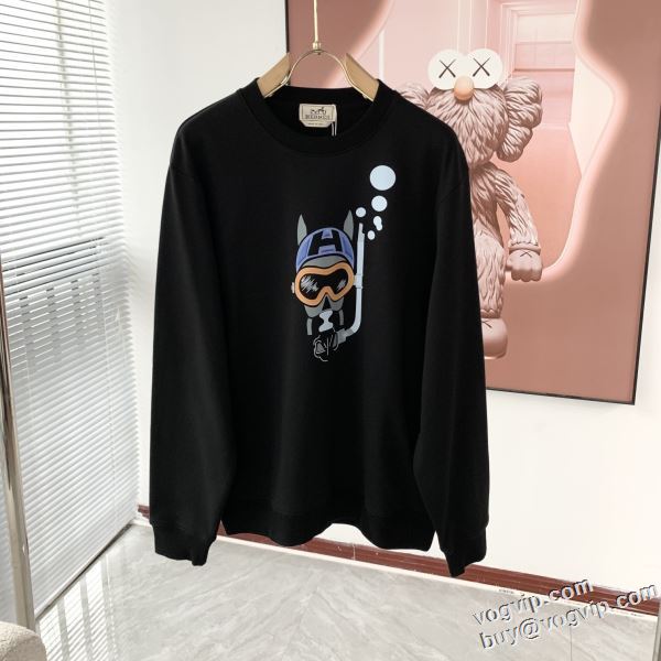 著名人の着用 エルメス ブランドスーパーコピー 長袖Tシャツ 収縮性のある 2024新作登場