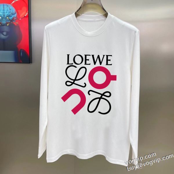 ロエベ LOEWE ブランド 偽物 通販 防寒機能ある 2024お買い得大人気 長袖Tシャツ 2色可選