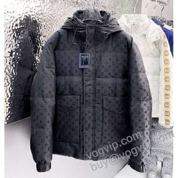 お洒落に魅せる 2024爆買い格安 ルイ ヴィトン LOUIS VUITTON偽物ブランド 軽くて暖かい ダウンジャケット