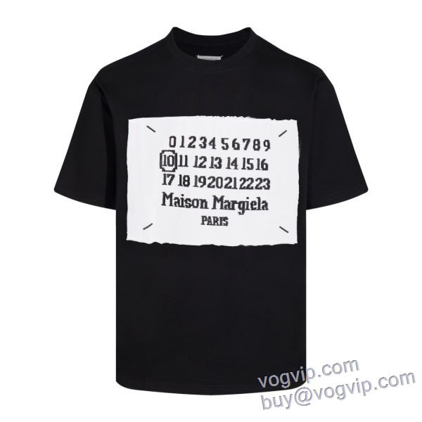 サイズ豊富 マルタン マルジェラ 2025品質保証高品質 半袖Tシャツ 2色可選 Maison Margielaブランドスーパーコピー