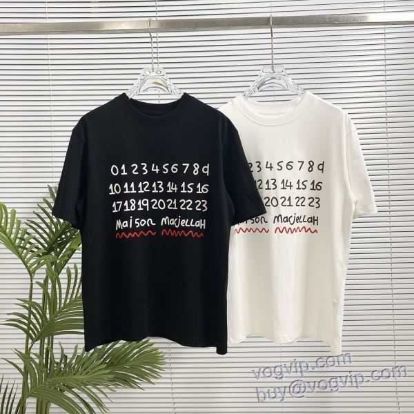 2025最安値セール シックスタイルに活躍 マルタン マルジェラ Maison Margiela ブランドコピー通販優良店 半袖Tシャツ 2色可選