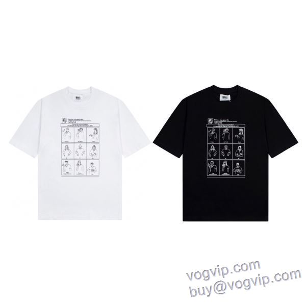 売れ筋のいい Maison Margielaスーパーコピー 激安 マルタン マルジェラ 2025HOT人気 半袖Tシャツ 2色可選