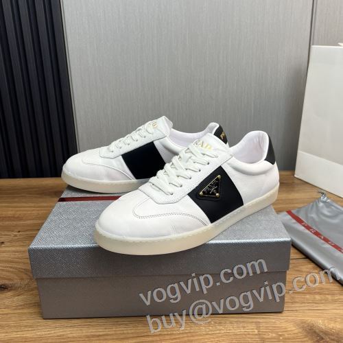 2024お買い得高品質 フラットシューズ プラダ PRADA 偽物ブランド 特別人気感謝SALE カジュアルシューズ おしゃれ 通勤 通学 シンプル 安い オールシーズン 4色可選