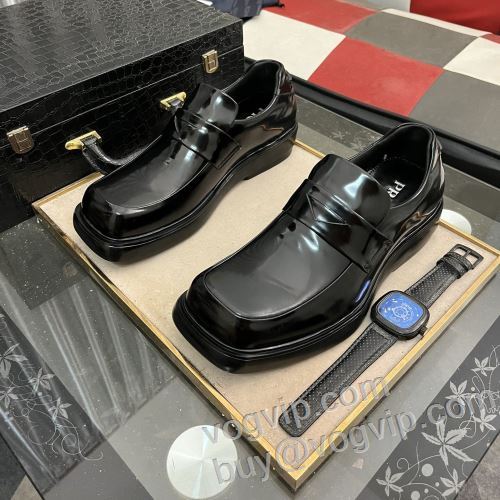 絶対オススメ? ブランド コピー 販売 2024爆買い新作登場 プラダ PRADA ビジネスシューズ 優しい履き心地 レザーシューズ靴