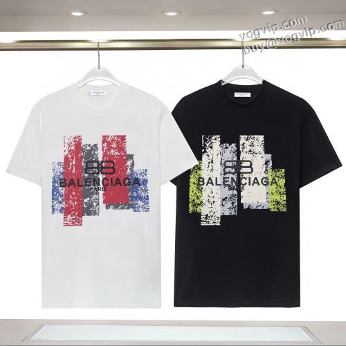 大人気再登場 2024夏季 BALENCIAGA 半袖Tシャツ 暖かみのある肌触り バレンシアガコピー 2色可選