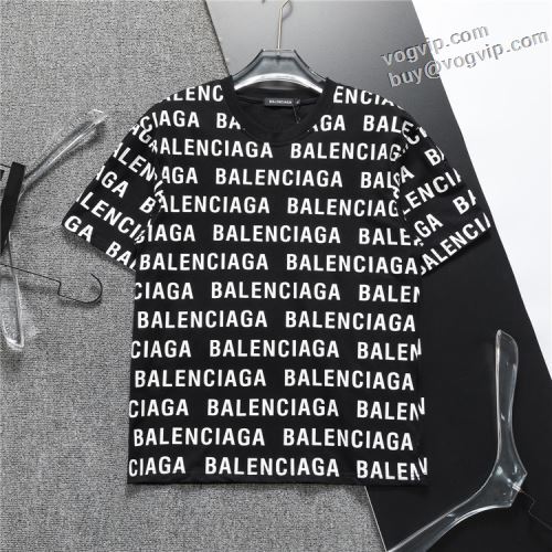 【人気ブログ掲載】 2024最新入荷 細身のシルエット ブランド服 コピー バレンシアガ BALENCIAGA コピー商品 半袖Tシャツ 2色可選