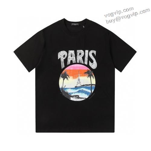大人キレイに仕立てる 最高N級ブランドコピー 2024新作品 バレンシアガ BALENCIAGA 超目玉 半袖Tシャツ 2色可選